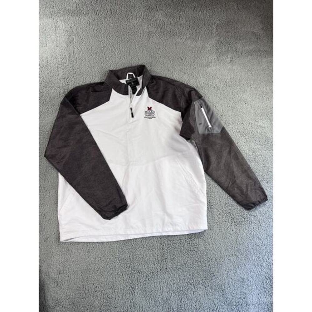 Holloway‎ Windbreaker Jacket Men XL Quarter Zip Pullover Miami University